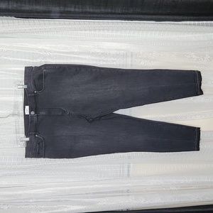 NWT Loft Distressed Black High Rise Skinny Jeans W/ Natural Edge Sz18